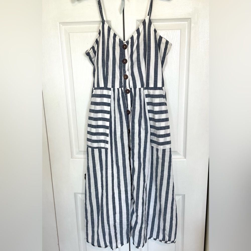 Striped Mid-Length Dress